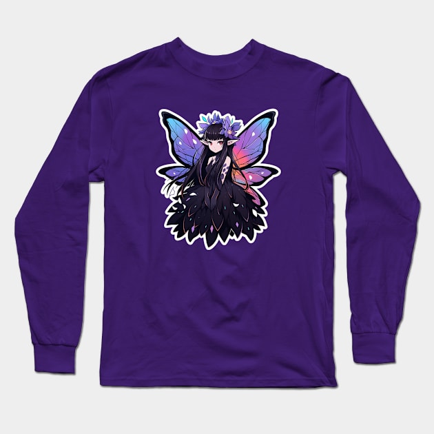 Cute Dark Fairy Long Sleeve T-Shirt by DarkSideRunners